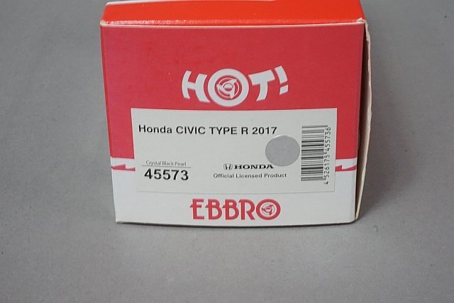EBBRO エブロ 1/43 HONDA ホンダ Honda CIVIC TYPE R 2017(クリスタルブラックパール) 45573の画像5