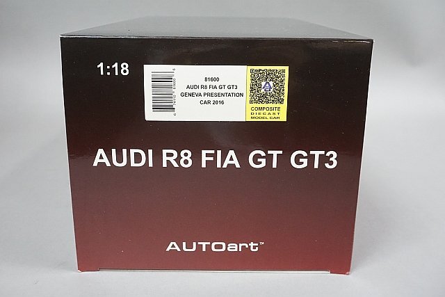 AUTOart オートアート 1/18 Audi アウディ R8 LMS FIA GT GT3 2016 プレゼンテーションカー (ジュネーブモーターショー) 81600の画像7