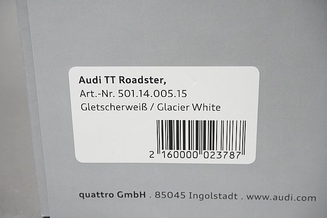 ミニチャンプス PMA 1/18 Audi アウディ TT ロードスター ホワイト ※難有・ジャンク品 5011400515の画像9