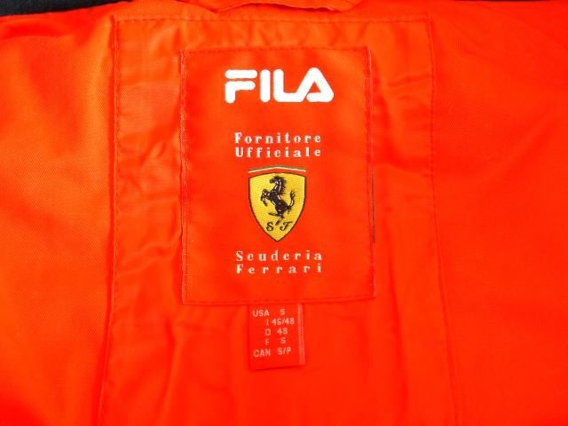 ▽ FILA フィラ Ferrari フェラーリ ジャンパー ジップジャケット 赤 Sの画像5