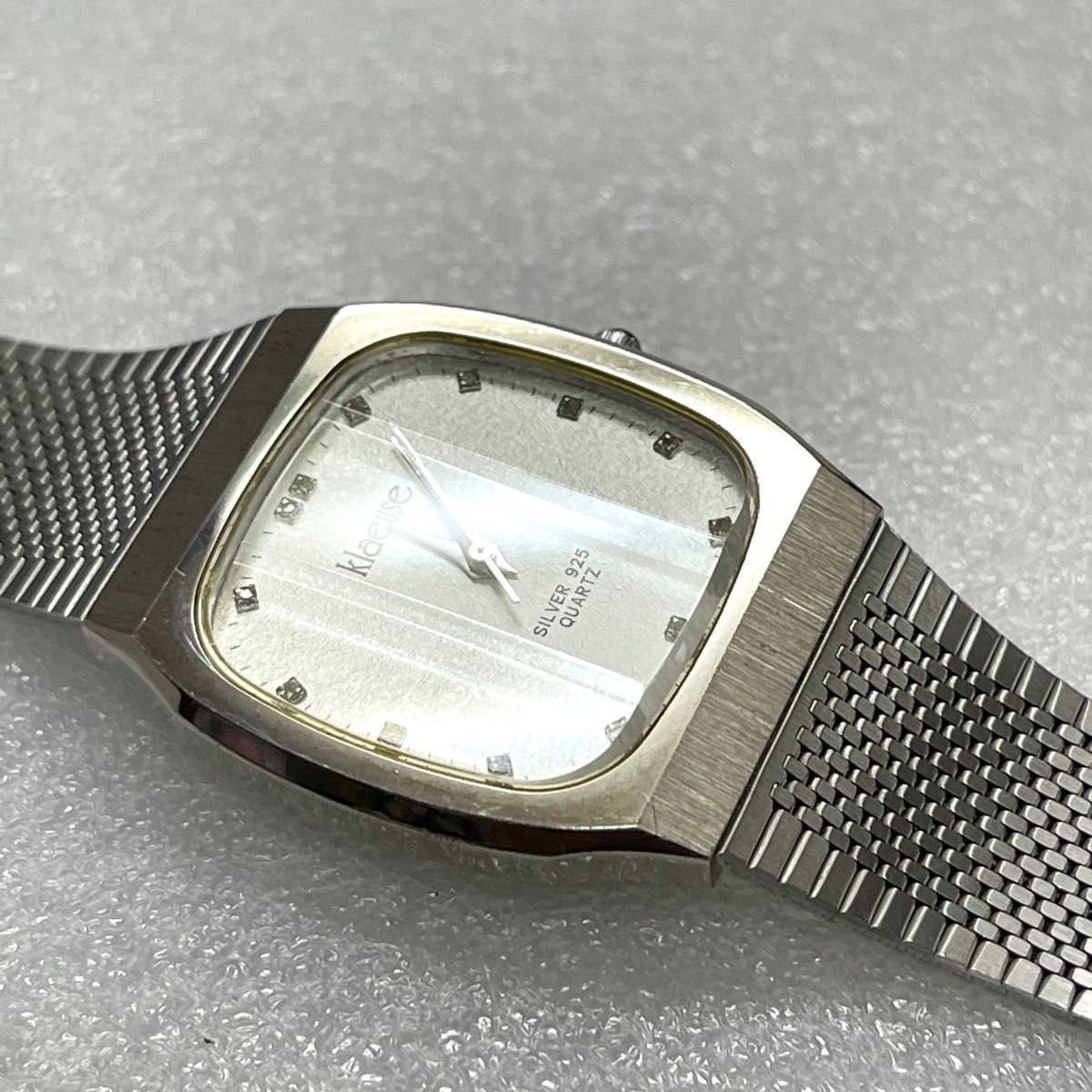 稼働　良品　klaeuse メンズ腕時計　スターリングシルバー　sv925 銀無垢　ダイヤモンド　腕時計　シルバー925 