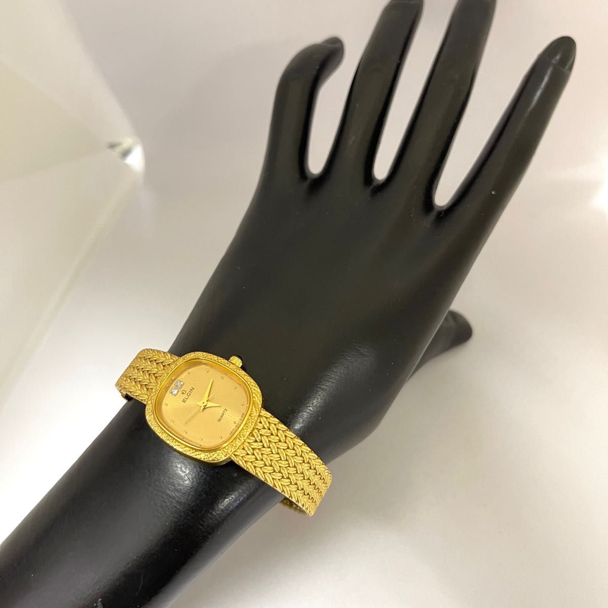 稼働 美品 ELGIN レディース腕時計 ビンテージ 2Pダイヤ 稼働 美品 ELGIN レディース腕時計 ビンテージ 2Pダイヤ