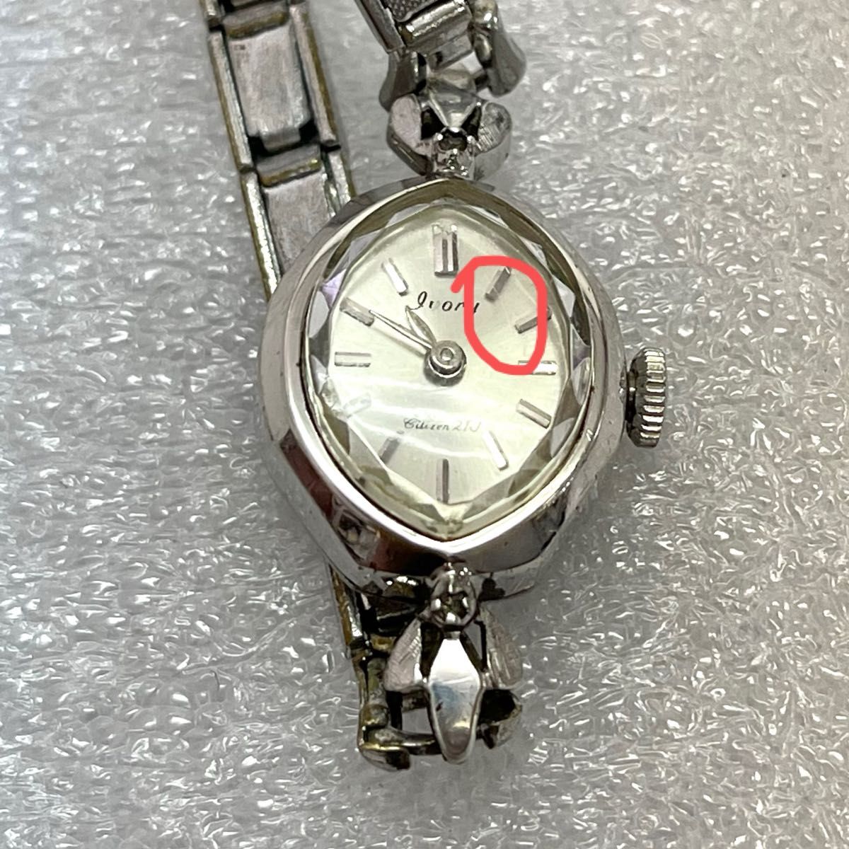 稼働 CITIZEN IVORY 手巻き レディース アンティークウォッチ 石 稼働 CITIZEN IVORY 手巻き レディース アンティークウォッチ 石