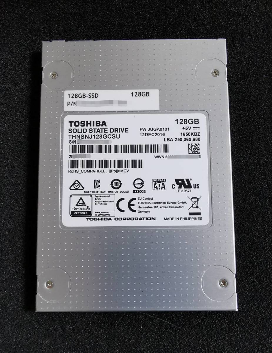((動作品・5枚限定！)) TOSHIBA SSD MLC 7mm 2.5inch 128GB THNSNJ128GCSU SATA_画像1