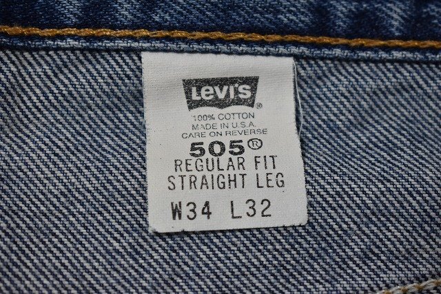 ＠美品 色落ち綺麗 米国製 Levi's リーバイス 505d19 ひげ アメリカ古着 IVY_画像4