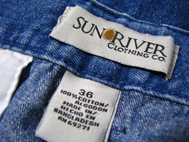 @美品 サン・リバー SUN RIVER デニム ショーツd521 アメリカ古着 XL 大きいサイズ_画像6