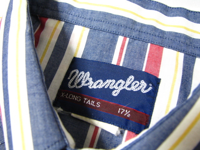 ＠美品 ラングラー Wrangler 半袖ウエスタンシャツw363 XL アメリカ古着 大きいなサイズ ストライプ_画像4