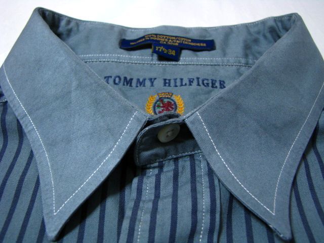 @美品 TOMMY HILFIGER トミーヒルフィガー ストライプ長袖シャツRB397 XL 大きいサイズ アメリカ古着_画像3