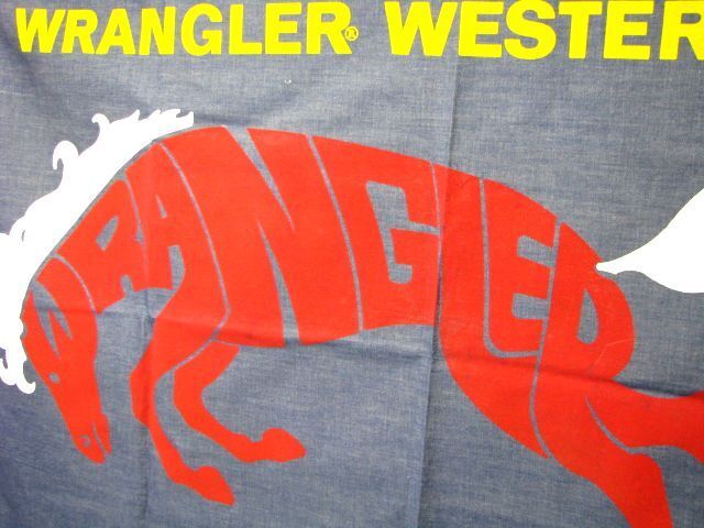 ＠70's ラングラー Wrangler デニム バナー 販促 ディスプレイ 看板 コレクション ブルーベル 内巻き ウエスタン カウボーイ_画像4