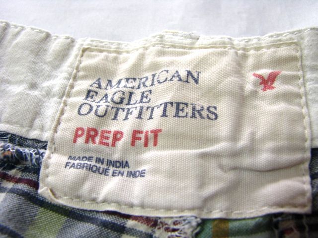 @アメリカン イーグル アウトレッターズ AMERICAN EAGLE OUTFITTERS パッチワークショーツ d472 アメリカ古着 XL 大きいサイズ ウォルマー_画像4