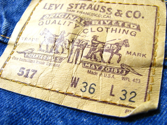 ＠濃紺 アメリカ製 Levi's517 ブーツカット d117 36Ｘ32 アメリカ古着 MADE IN USA ウエスタン 90年代_画像8