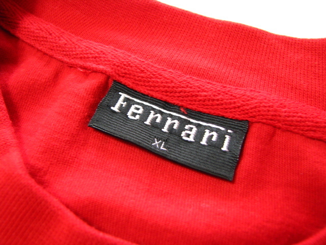 ＠美品 フェラーリ Ferrari 公式Tシャツt746 アメリカ古着 XL スーパーカー イタリア 跳ね馬 赤_画像3