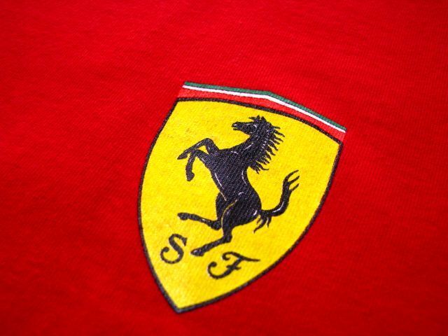 ＠美品 フェラーリ Ferrari 公式Tシャツt746 アメリカ古着 XL スーパーカー イタリア 跳ね馬 赤_画像6