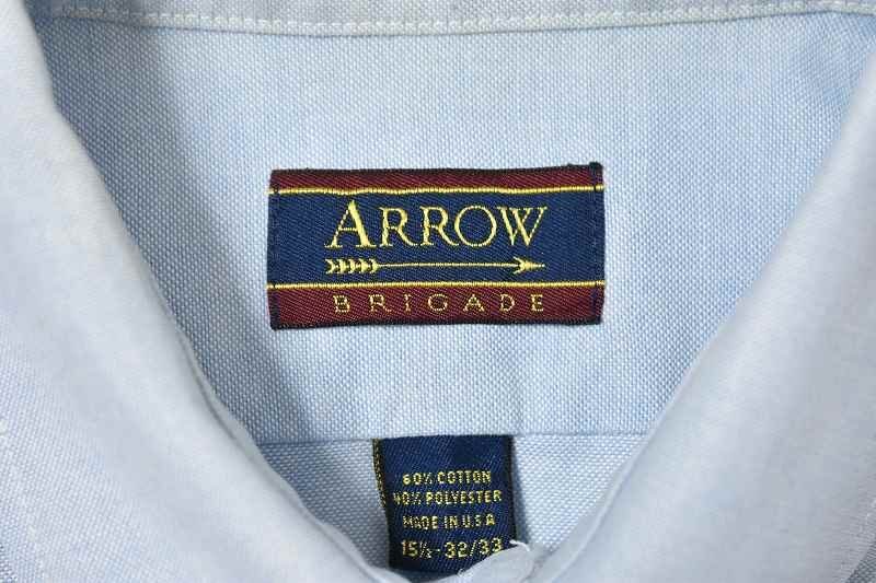 @美品 アローブリゲイド ARROW BRIGADE ボタンダウン 長袖シャツSL410 l アメリカ古着 綺麗目の画像4