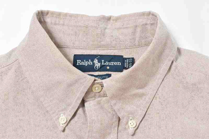 @美品 Ralph Lauren ラルフローレン Oxford オックスフォード 長袖シャツRB611 大きいサイズ XL アメリカ古着 ボタンダウン 90's_画像3