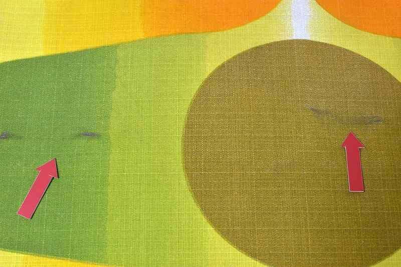 ＠美品 50年代 60年代 希少 ミッドセンチュリー ビンテージ カーテン オレンジ イエロー系 北欧 モダン モダニズム_画像5