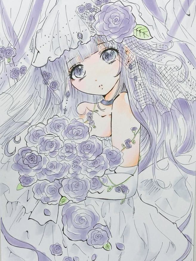 手描きイラスト Ｂ５ オリジナル『永遠の誓い』女の子 少女 Lolitaの画像2