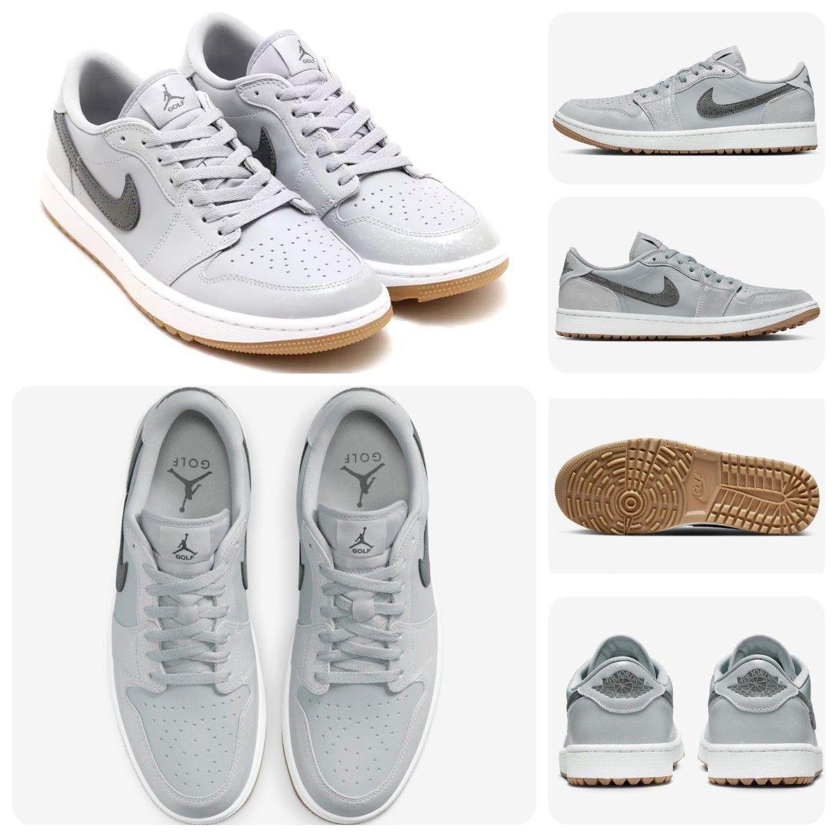 23.5cm Nike Air Jordan 1 Low Golf Wolf Grey Gum エアジョーダン1 ゴルフ グレー