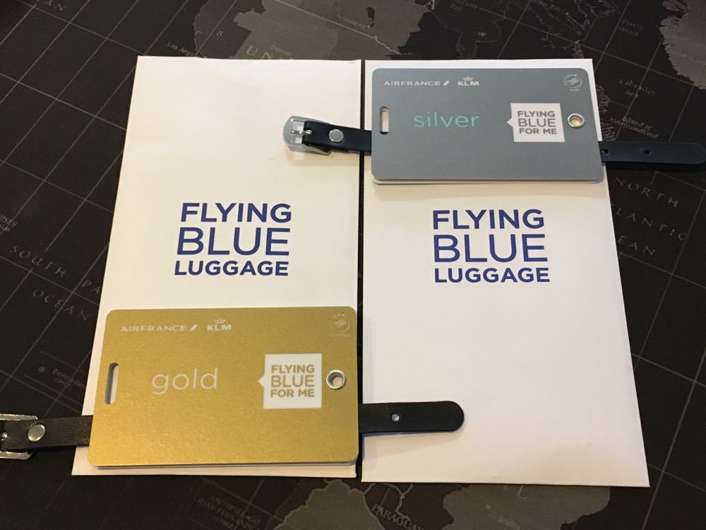 flying blue luggage tag luggage tag FLYING BLUE Air France KLM Holland Sky team Gold silver set : Real Yahoo auction salling
