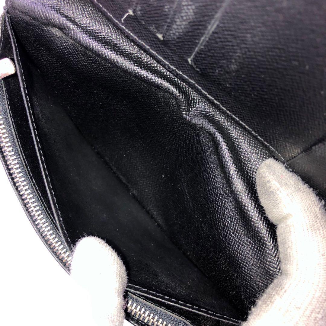 1円 ルイヴィトン LOUIS VUITTON 長財布 N62665 ポルトフォイユ・ブラザ ダミエ グラフィット メンズ 折り財布 ブラック 黒色 レザーの画像7