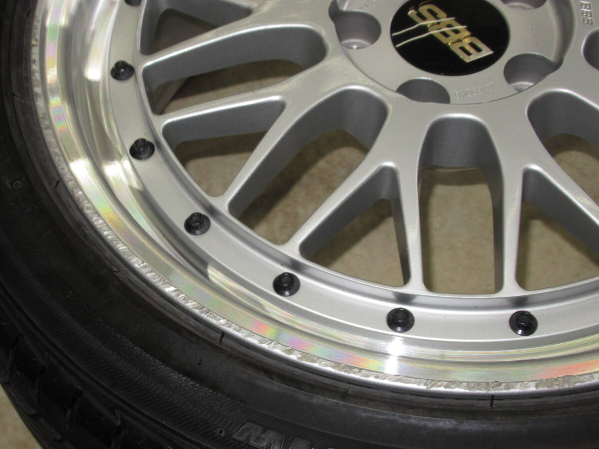 鍛造！BBS LM LM095 7.5J-18 off+45 pcd114.3/5H 225/45R18 タイヤ付き4本 オデッセイ,プリウスα,タイヤサイズ変えてアルファード等にも！の画像3