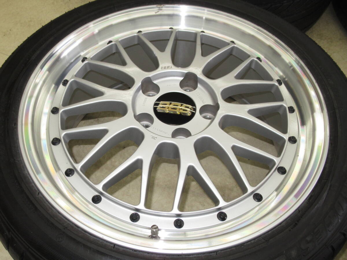 鍛造！BBS LM LM095 7.5J-18 off+45 pcd114.3/5H 225/45R18 タイヤ付き4本 オデッセイ,プリウスα,タイヤサイズ変えてアルファード等にも！の画像4