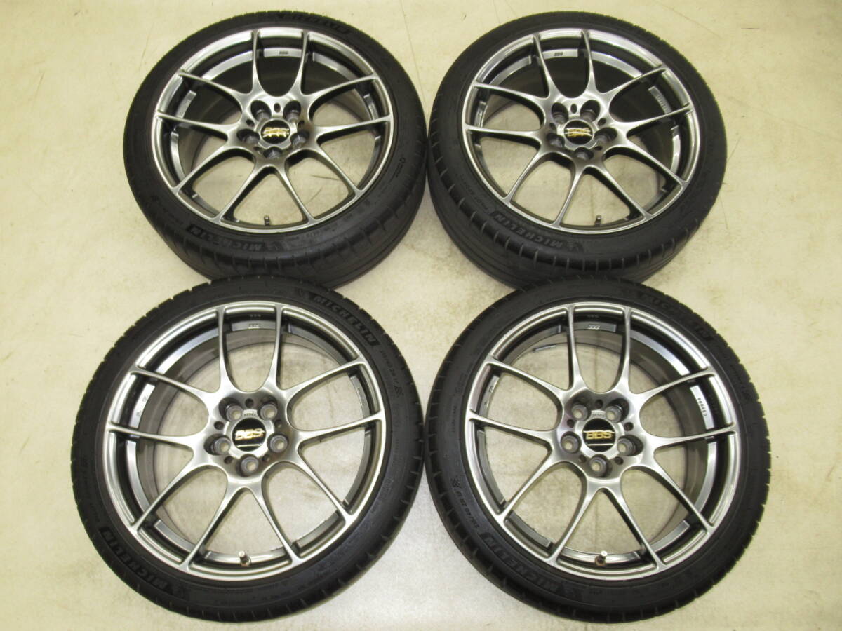 軽量！鍛造！BBS RF RF504 7.5J-17 off+48 pcd100/5H 215/40ZR17 タイヤ付き4本 VW/ポロやタイヤサイズ変えて86,BRZ,インプレッサ,レガシィ_画像1