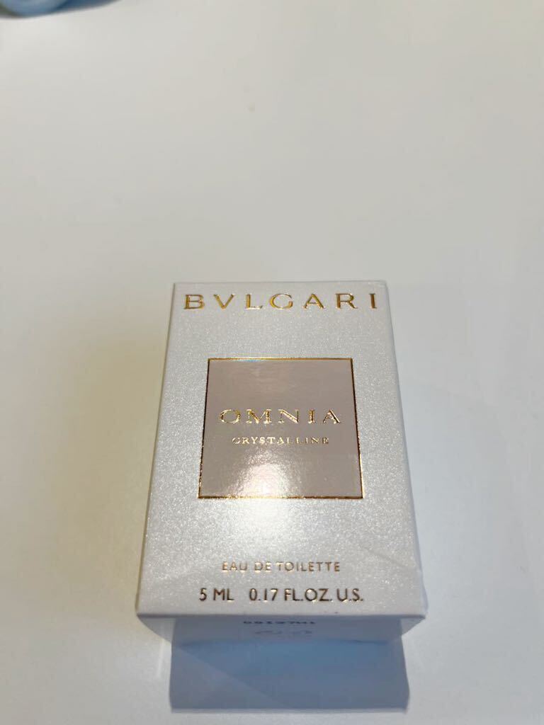 【新品未使用】BVLGARI ブルガリOMNIA オムニア アメジスト クリスタリン 2個1セット オードトワレ 5mL ミニ香水  の画像3