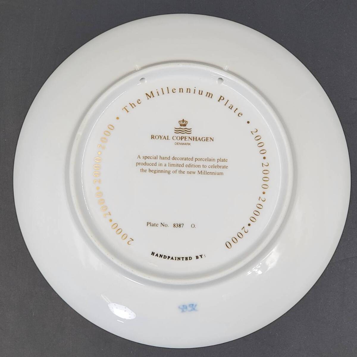 ★1円 スタート☆#10437A ROYAL COPENHAGEN ロイヤル コペンハーゲン ザ・ミレニアムプレート 2000年 直径 約18cm 洋食器 キッチン 食器_画像2