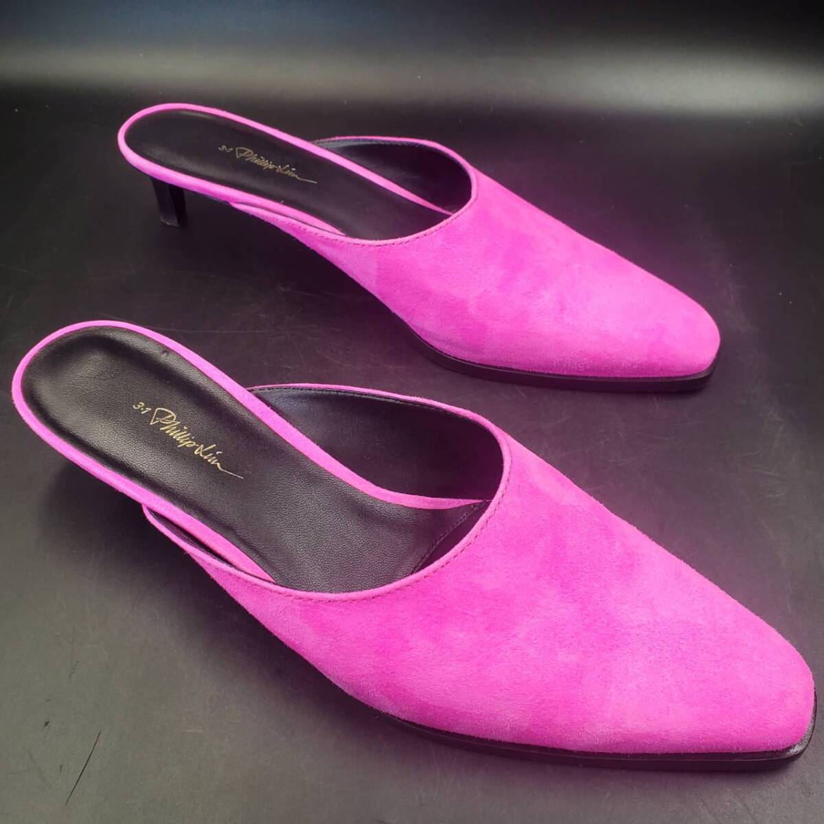 #51 3.1 Phillip Lim フィリップリム フラット ミュール サイズ 39 ピンク PINK サンダル パンプス 本革 靴 アパレル レディース_画像5