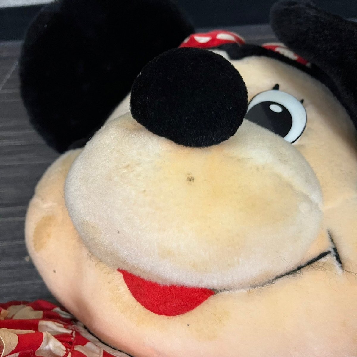 Walt Disney 東京ディズニーランド ミッキー ミニー ぬいぐるみ 人形 特大 全長約90cm 2点セット レトロ　041102w/T2（130）_画像10