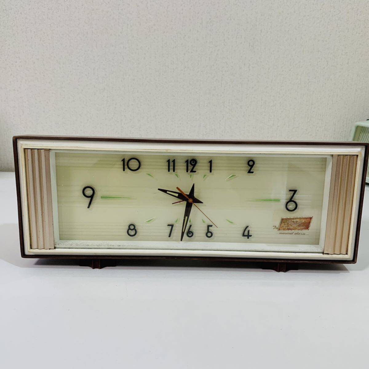 置時計 アンティーク レトロ まとめ売り 5個 東京時計 Tokyo Clock No.1455 No.1308 特許番号377368 No.651 Rhythm 動作未確認 ジャンクの画像2