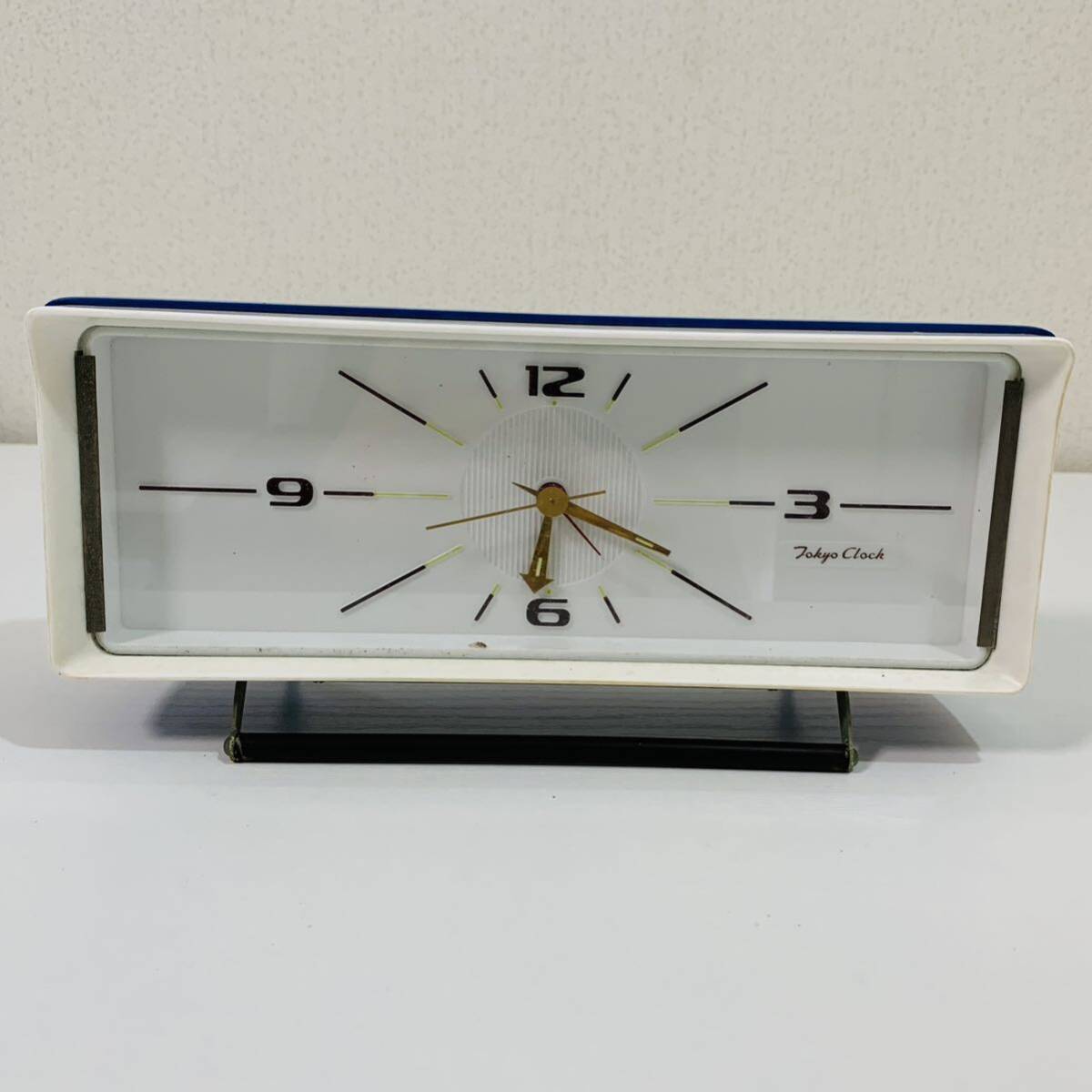 置時計 アンティーク レトロ まとめ売り 5個 Rhythm No.6840 No.5130 Tokyo Clock 東京時計 No.1398 Made in Occupied Japan レア ジャンクの画像4