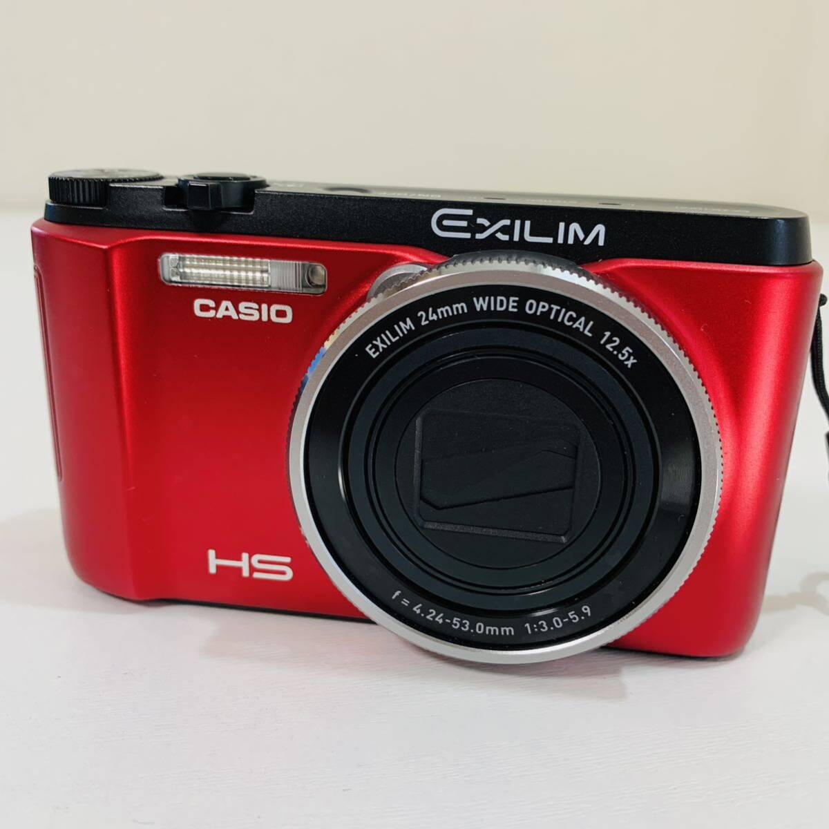 CASIO カシオ EXILIM デジカメ カメラ EX-ZR1000 レッド コンパクトデジタルカメラ 8GBメモリーカード付 ケース付 中古 美品の画像2