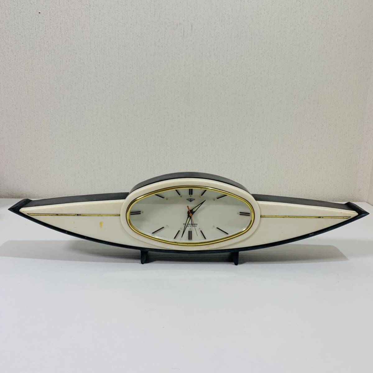 アンティーク TOKYO CLOCK 東京時計 No.1315 リンカン 置時計 目覚まし時計 アラーム 昭和レトロ ゼンマイ式 ブラック ビンテージの画像1