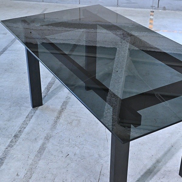 【引取限定】Cassina IXC 15万「BLOOM」ダイニングテーブル ガラス モダン 食卓 デスク オフィス ブルーム 机 カッシーナ・イクスシーの画像1