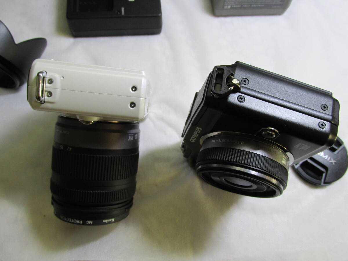 中古実用品 Panasonic LUMIXGF-2＋レンズ14-42㎜、オリンパスPL2＋レンズ14㎜パンケーキ付の画像9