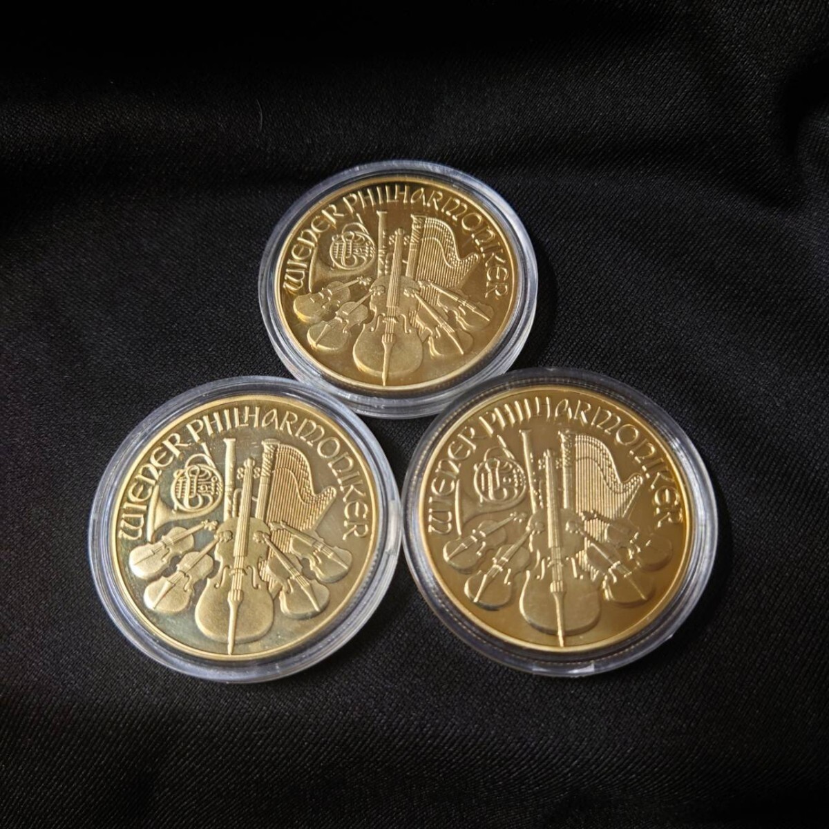 ウィーンフィルハーモニー ゴールド GOLD 金 金貨 24k ゴールドコイン ウィーン金貨 3枚セット の画像1