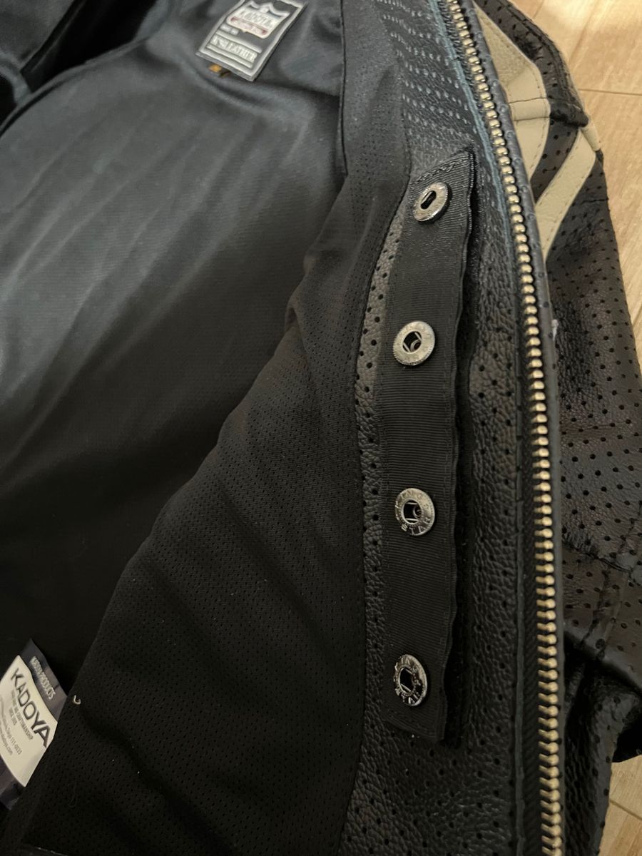 【新品タグ付き】KADOYA カドヤ パンチングレザージャケット SELECT SLEEVER-PL 牛革 3L ブラック