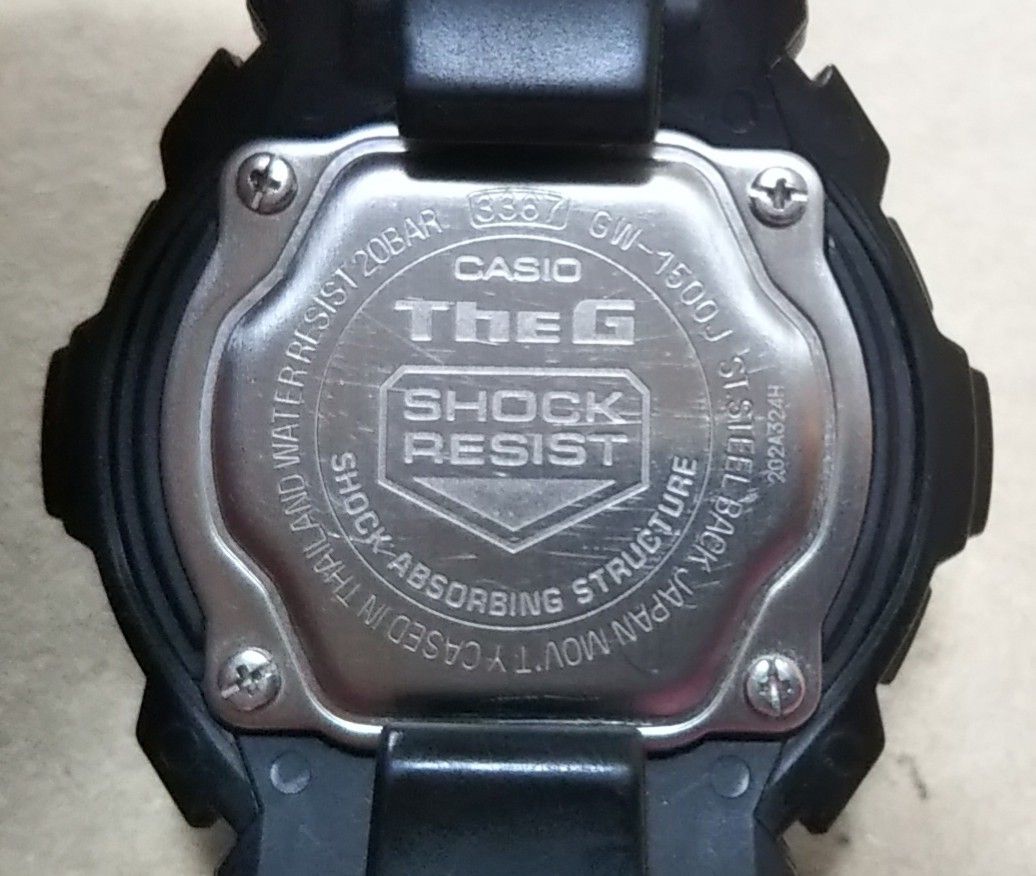 電池新品 CASIO G-SHOCK GW-1500J 電波 ソーラー アナデジ 腕時計 メンズ ブラック