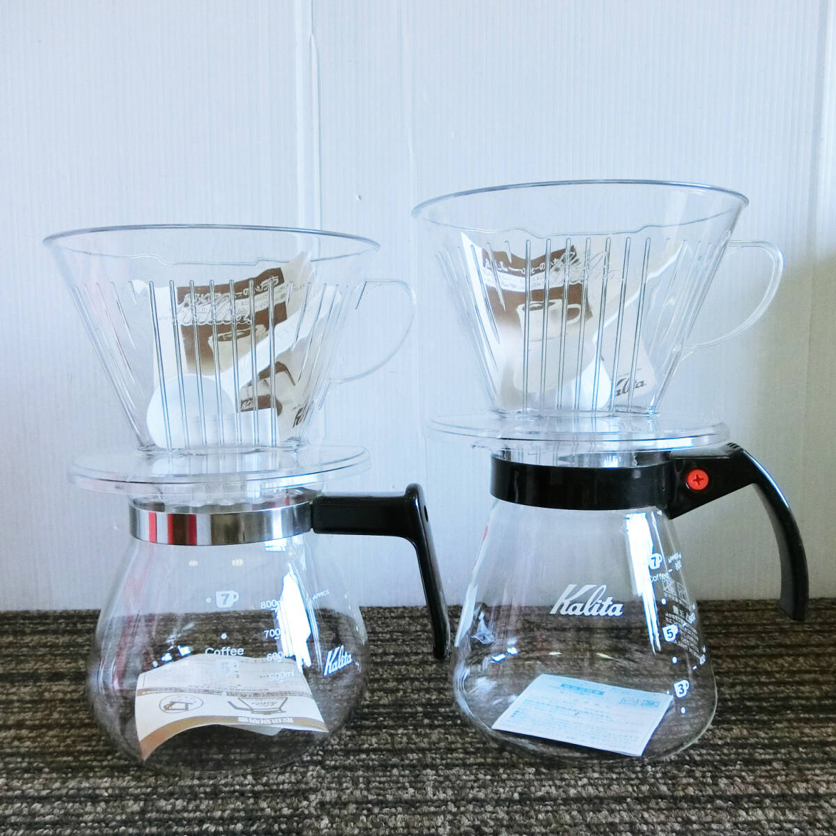 ●未使用 まとめて！カリタ Kalita コーヒー 耐熱サーバー ドリッパー フィルター 6セット K-1000BK/800サーバーN/104-D の画像5