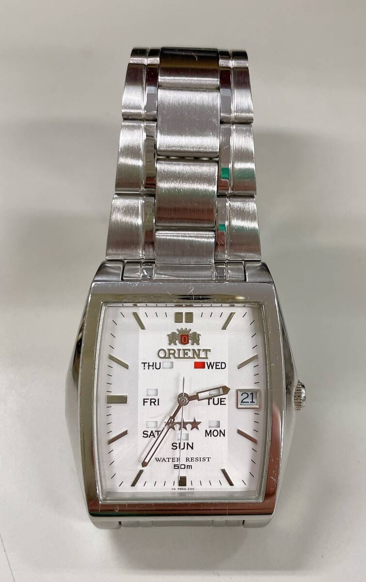 【ORIENT オリエント スリースター 自動巻き腕時計「PMAA-C2」】スクエア型/現状品/T64-209の画像2