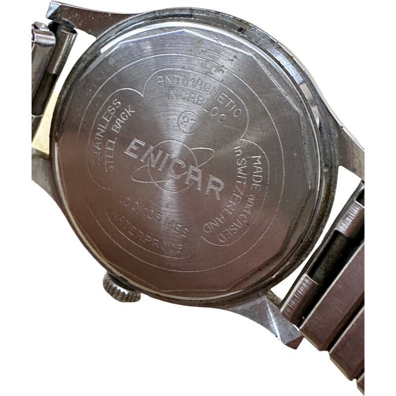 エニカ ウルトラソニック ENICAR ULTRASONIC 手巻き 腕時計 17石 メンズ 稼働品の画像5