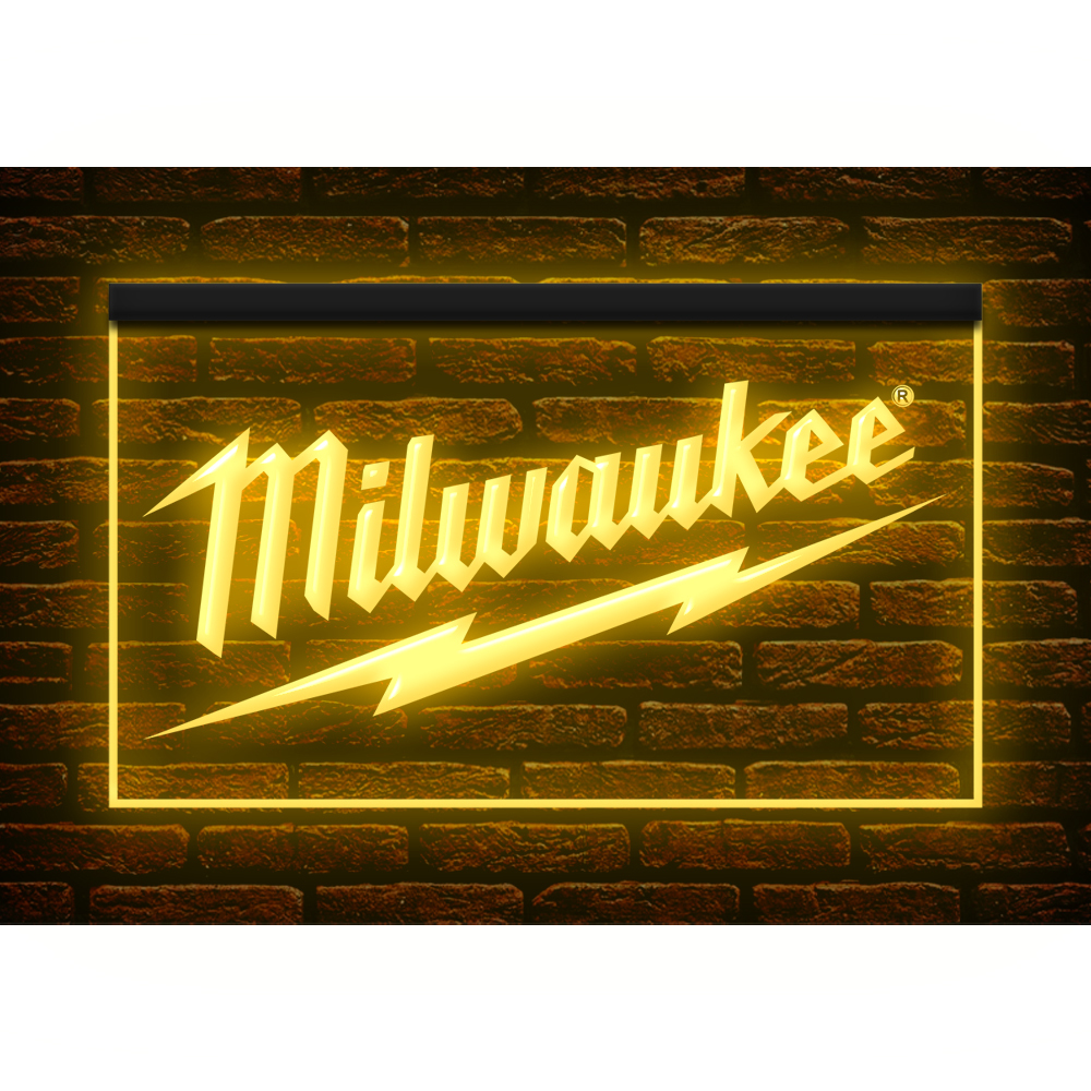 Y439 // Led ネオンライトサイン Milwaukee Tool ミルウォーキーツール 工具 電動工具■サイズ(約)：W550mm x H300mm 大きいサイズ_画像7