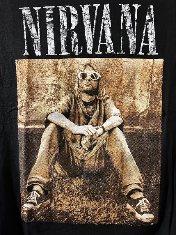 新品★NIRVANA　カートコバーン　フォトプリントTシャツ【L】★ニルヴァーナ/ロックバンド/ミュージシャン/27クラブ_画像2