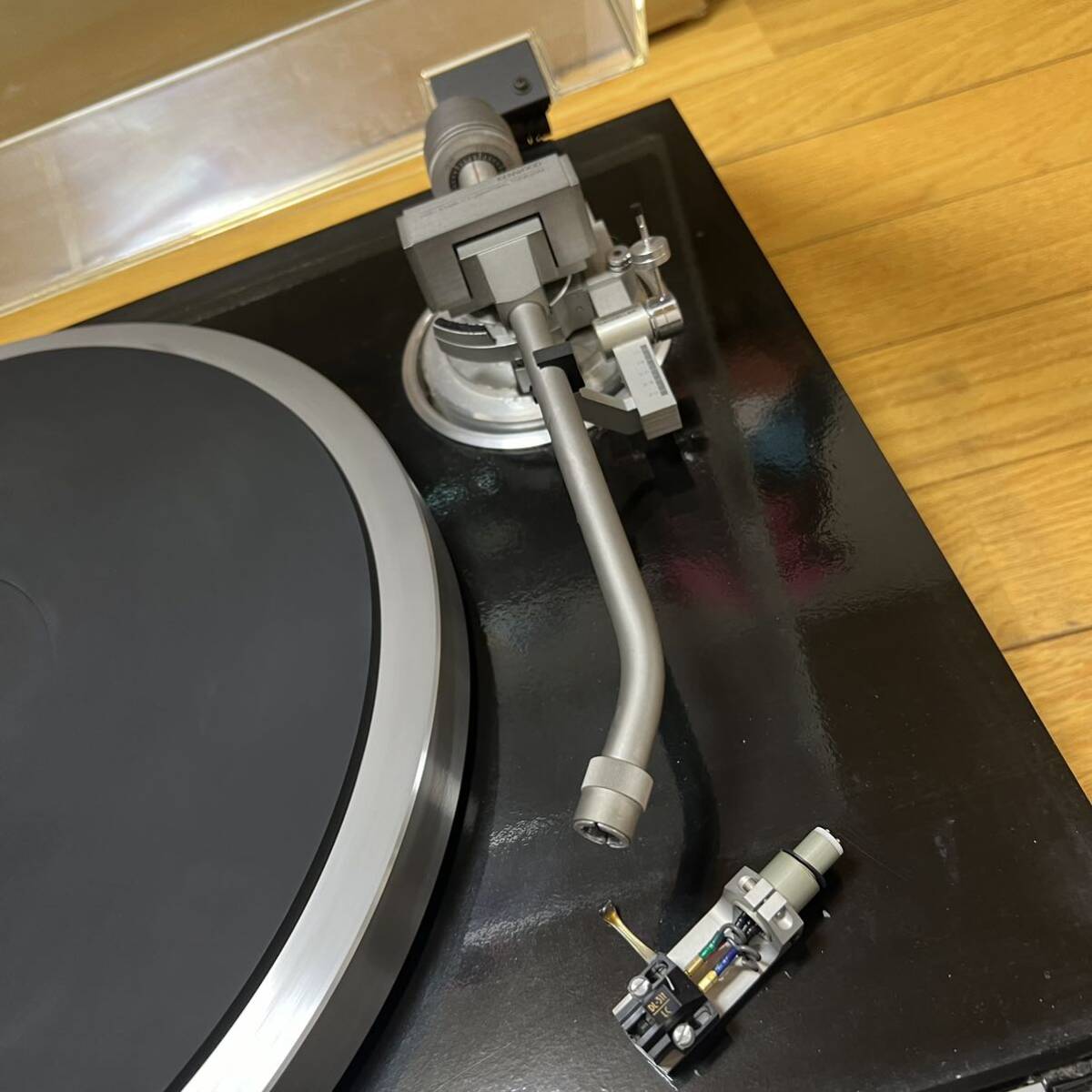 KENWOOD ターンテーブル レコードプレーヤー KP-990/(mc カートリッジ AT-LH15 シェル/denon DL-311LC 付き)通電、回転:可能　現状品_画像10