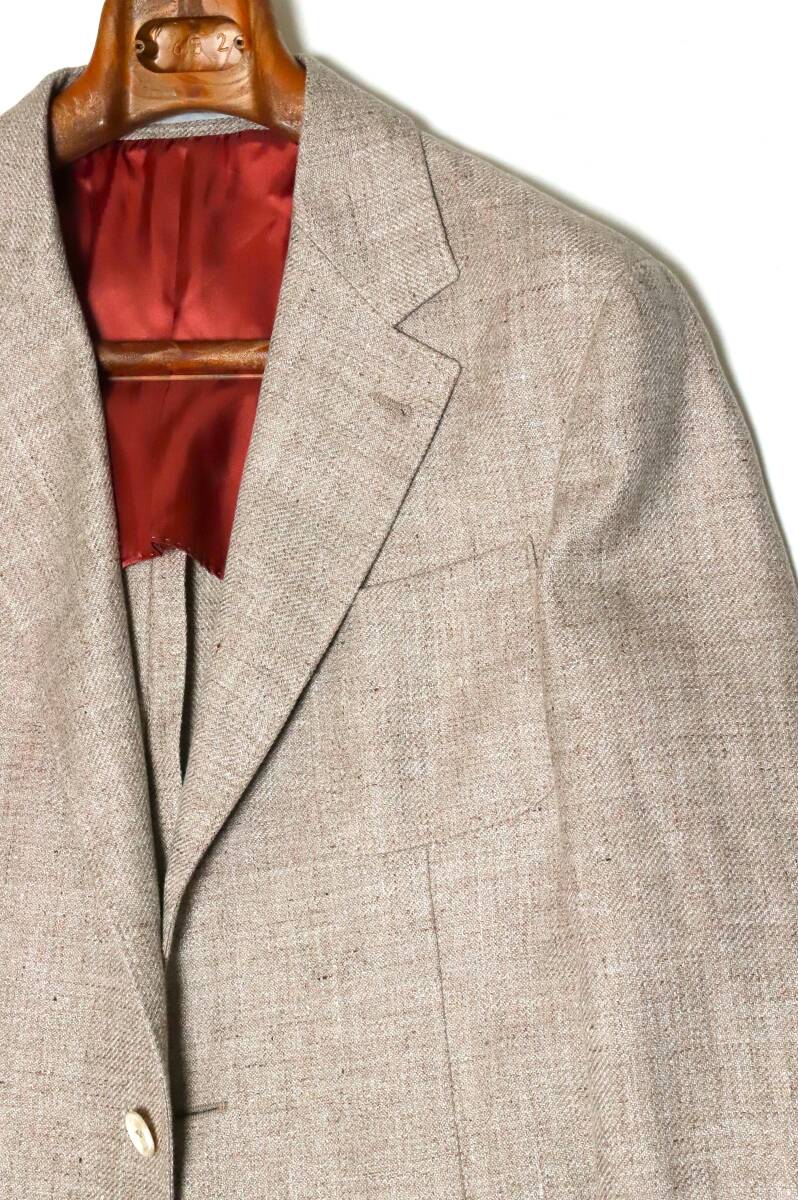 約￥60万！未使用！最高峰！Brunello Cucinelli ブルネロ クチネリ　ジャケット　52（XXL)　リネンウールシルク　スポーツコート_画像2