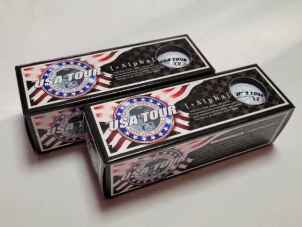 アサヒゴルフ　USA TOUR DISTANCE ＋α　ホワイト　新品　２スリーブ（６個）新品 未使用品_画像1