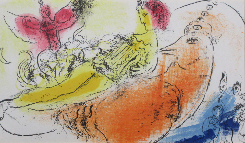 ●マルク・シャガール●アコーディオン弾き●Marc Chagall●リトグラフ●愛の画家●色彩の魔術師●鮮やかな色彩●幻想的●の画像2