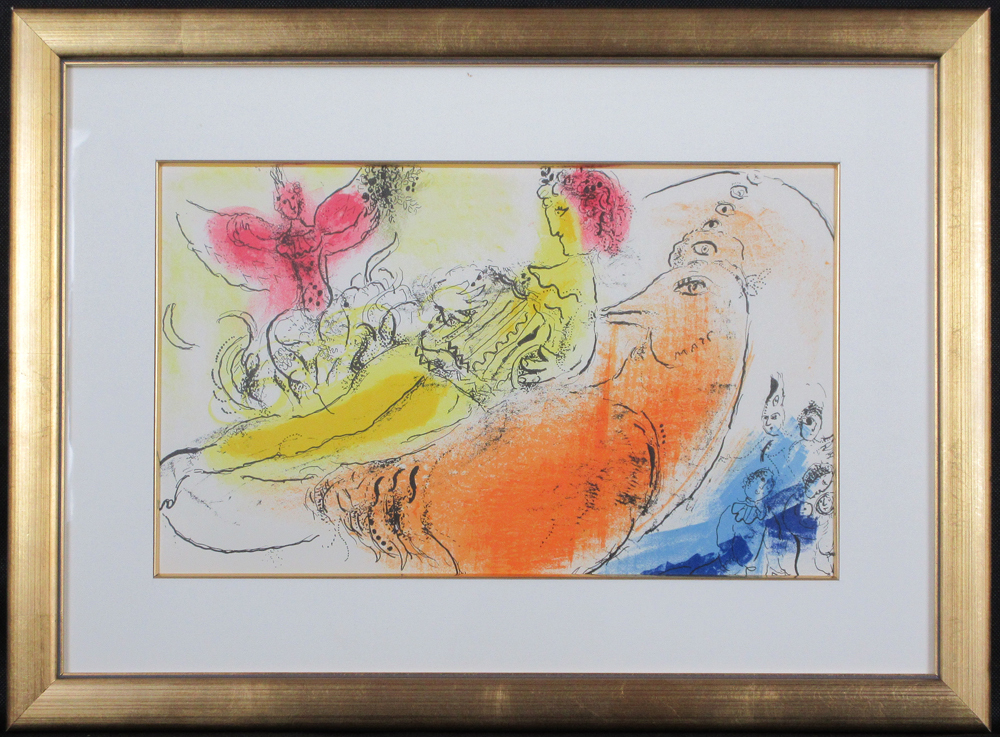 ●マルク・シャガール●アコーディオン弾き●Marc Chagall●リトグラフ●愛の画家●色彩の魔術師●鮮やかな色彩●幻想的●の画像1